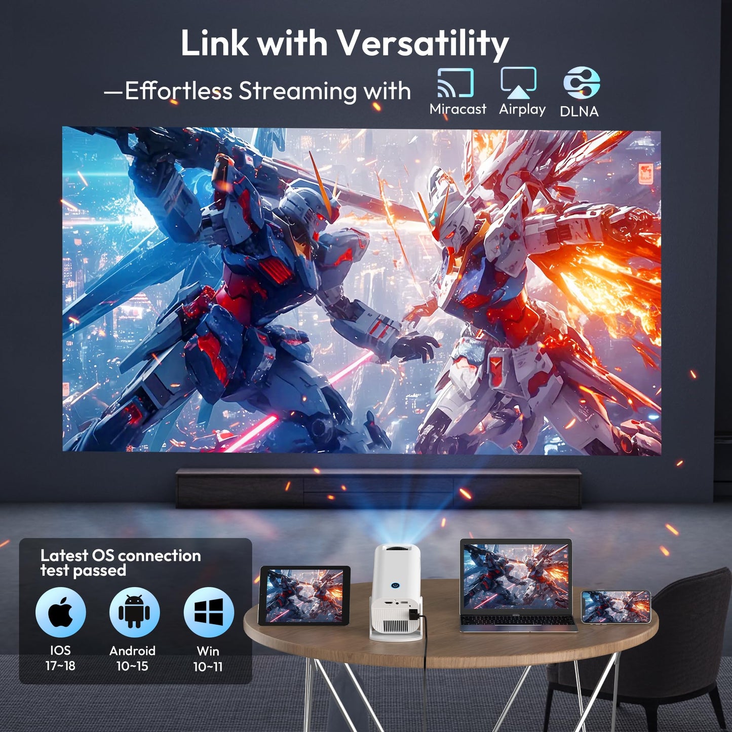 HollyHouse - Cinematischer Projektor für Haus Theater